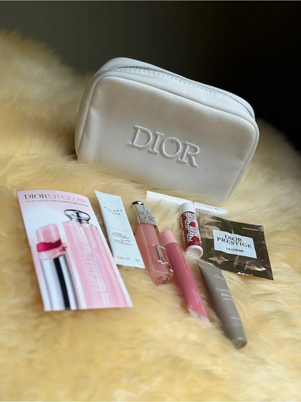Dior Women's Makeup Gift w/Purchase Bag Pouch Pink Lip Maximizer Gloss Bundle
